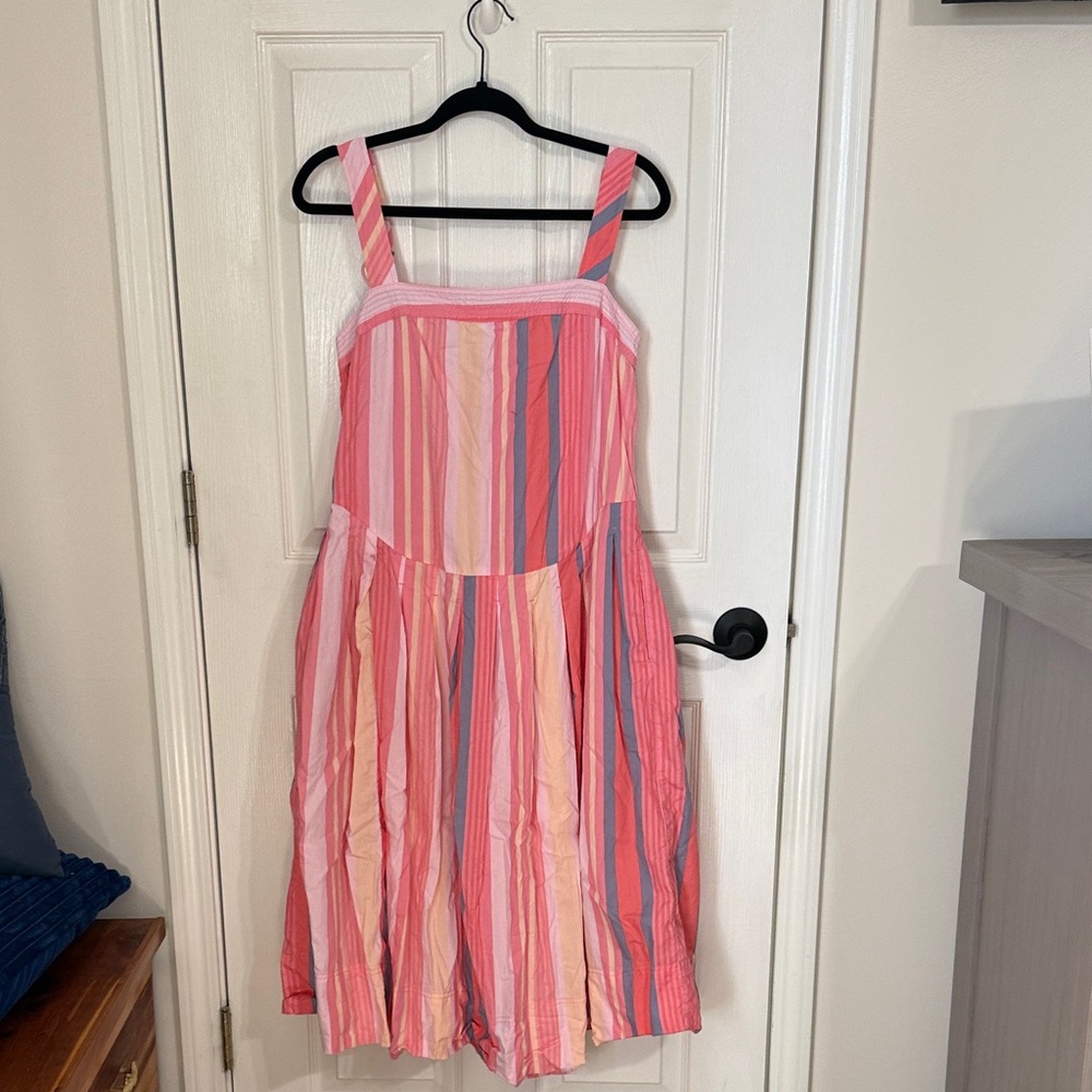 Women Pink Multi-Stripe Sundress
